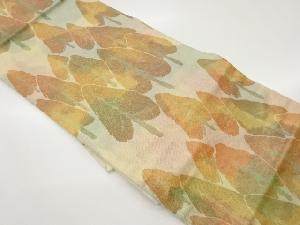 木々模様織出し名古屋帯